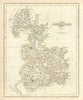 Antique county map of LANCASHIRE by JOHN CARY. Original outline colour 1793