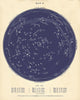 STAR MAP V. The Night Sky. April-May. Astronomy. PROCTOR 1896 old antique