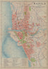 Manila antique town city plan. Philippines 1917 old map chart