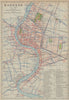 Bangkok antique town city plan. Thailand 1917 old map chart