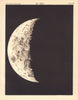Phases of the Moon - 6th day by Robert Ball. Astronomy 1892 old antique map