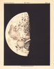 Phases of the Moon - 8th day by Robert Ball. Astronomy 1892 old antique map