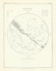 Night Sky Star Chart - August Midnight by Robert Ball. Astronomy 1892 old map