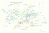 Great Retreat. Western Front 29th August 1914 night. First World War. 1933 map