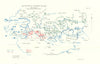 Great Retreat. Western Front 4th September 1914 night. First World War. 1933 map