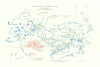 Battle of the Marne. Situation 5th September, 1914. night. WW1. 1933 old map