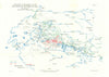 Battle of the Marne. Situation 8th September. 1914. night. WW1. 1933 old map