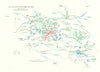 Battle of the Marne. Situation 10th September, 1914 night. WW1. 1933 old map