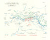 Battle of the Aisne, 13th September 1914 night. First World War. 1933 old map