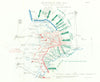 Battle of Ypres 1914. 25th October 1914. First World War. 1933 old vintage map