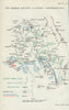 German Advance, 17 August-5 September 1914. Western Front. WW1. 1933 old map