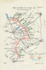 Battle of Ypres, 22nd & 23rd October, 1914. First World War. 1925 old map
