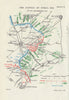 Battle of Ypres, 5th-9th November, 1914. First World War. 1925 old vintage map
