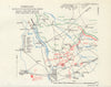 Battle of Gravenstafel Ridge. Morning 23rd April 1915. Ypres. WW1. 1927 map