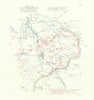 Battle of Gravenstafel Ridge. Night 23rd April 1915. Ypres. WW1. 1928 old map