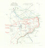 Battle of St Julien 30th April 1915. Ypres Salient pre-withdrawal. WW1. 1928 map