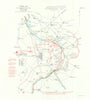 Battle of Ypres. Situation at night on 4th May 1915. First World War. 1928 map