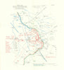 Battle of Bellewaarde Ridge, 24th May 1915 night. Ypres. WW1. 1928 old map