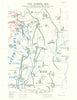 Somme, 1916. French Sixth Army attack, 1st July. WW1. 1932 old vintage map