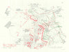 Somme, 1916. X Corps attack 1st July. Fight for Thiepval. WW1. Trenches 1932 map