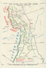 Allied Plan for Somme, February - June, 1916. First World War. 1932 old map
