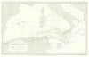 Pursuit of SMS Goeben & Breslau. 3-5th August 1914. First World War. 1920 map