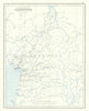 Cameroon operations. Kamerun Campaign. 1914. First World War. 1920 old map