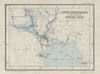 Lower Mesopotamia to the Persian Gulf. Basra. Iraq. First World War. 1920 map