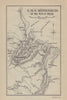 S.M.S. Königsberg. Battle of Rufiji Delta. 1914-1915. First World War. 1923 map
