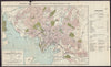 CHRISTIANIA / OSLO antique town plan city map. Norway. BRADSHAW c1899 old
