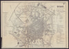 MILAN MILANO antique town plan city map. Italy. BRADSHAW c1899 old