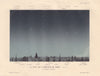 PARIS. Southern Night Sky, Midnight March 22. Spring Equinox 1866 old print