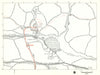 MIDDLE-EARTH Hobbiton to Bywater. Frodo's route. TOLKIEN/STRACHEY 1981 old map