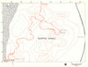 MIDDLE-EARTH The Barrow-downs. Frodo's route. TOLKIEN/STRACHEY 1981 old map