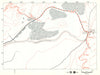 MIDDLE-EARTH To the Ford. Frodo's route. TOLKIEN/STRACHEY 1981 old vintage map