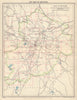 BIRMINGHAM. Key map to sections 1954 old vintage plan chart