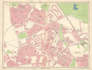BIRMINGHAM NORTH New Oscott Kingstanding Perry Barr 1954 old vintage map chart