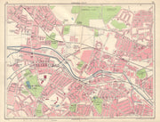 BIRMINGHAM NORTH WEST Smethwick Handsworth Rood End Sandwell Ladywood 1954 map