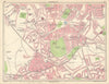 BIRMINGHAM WEST Langley Green Bristnall Fields Bearwood Edgbaston 1954 old map