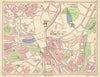 BIRMINGHAM SOUTH WEST Harborne Selly Oak/Park Bournbrook Edgbaston 1954 map