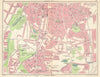 BIRMINGHAM SOUTH Balsall/King's Heath Moseley Greet Springfield 1954 old map
