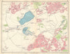 BIRMINGHAM SOUTH WEST Frankley Bartley Green Northfield Weoley 1954 old map