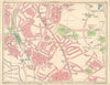 BIRMINGHAM SOUTH EAST Yardley Wood Solihull Lodge Shirley Hall Green 1954 map