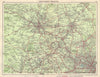 BLACK COUNTRY. NW Birmingham Wolverhampton Walsall West Bromwich Dudley 1954 map