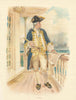 Admiral (18th century) by W.C. Symons. Royal Navy 1893 old antique print