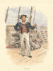 Boatswain (about 1829) by W.C. Symons. Royal Navy 1893 old antique print