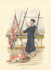 Signalling by W.C. Symons. Royal Navy 1893 old antique vintage print picture