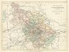 YORKSHIRE WEST RIDING. County map. Railways canals. Constituencies. PHILIP 1889