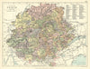 'County of Perth'. Perthshire. Parishes. BARTHOLOMEW 1888 old antique map