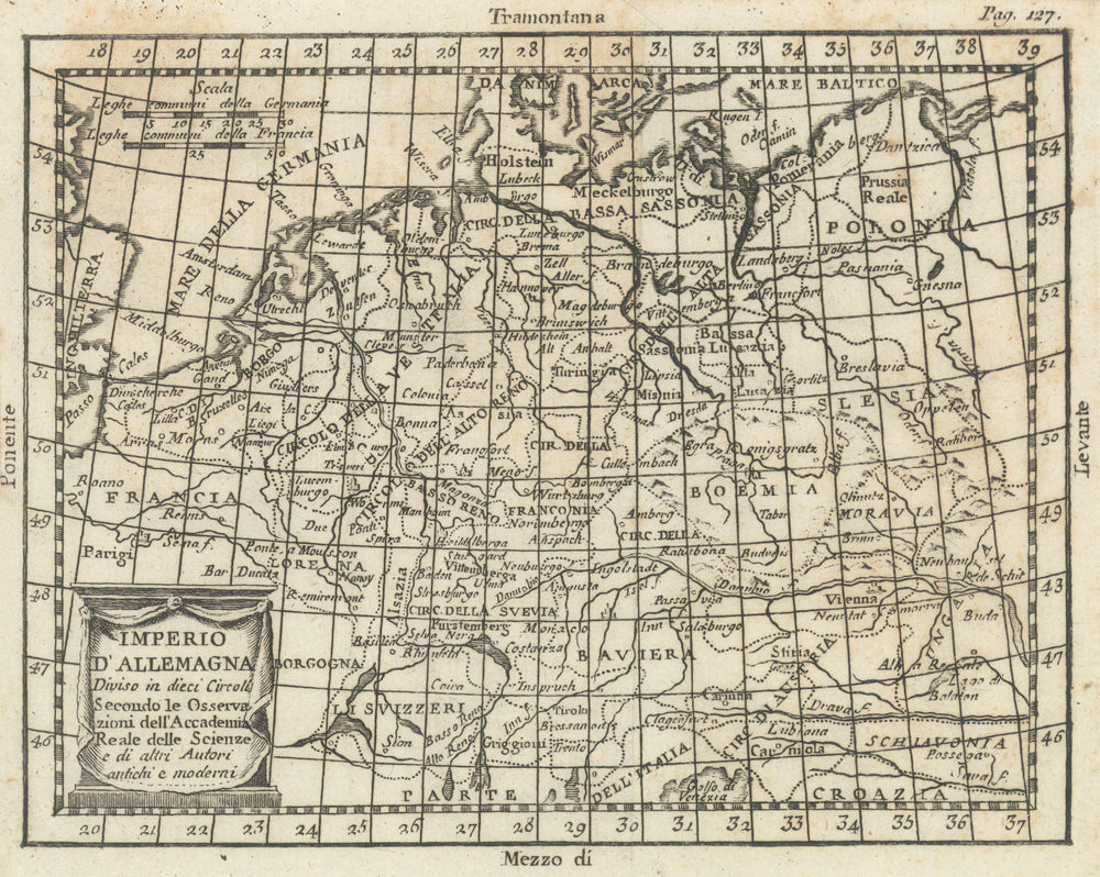 'Imperio d'Allemagna'. Germany. Holy Roman Empire. BUFFIER 1788 old map